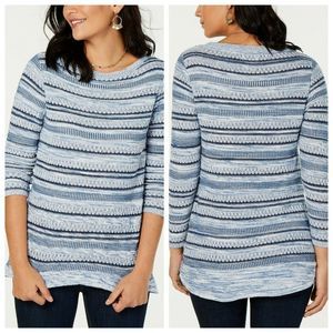 Style&Co Striped Pullover Sweater Size S